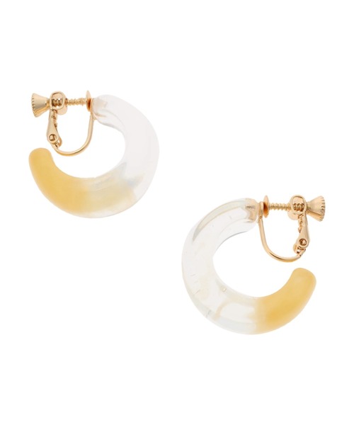 earth music&ecology(アースミュージックアンドエコロジー)の「グラデーションクリアイヤリング(イヤリング・レディース・アイボリー/オレンジ・FREE)」の6枚目の写真