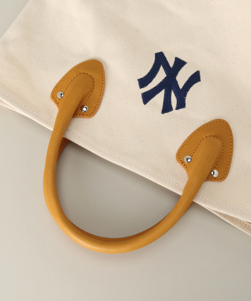 INFIELDER DESIGN（インフィールダーデザイン）の「【INFIELDER DESIGN/インフィールダーデザイン】MLB レザー ハンドル トートバック（トートバッグ・メンズ・アイボリー/ネイビー・FREE）」の12枚目の写真