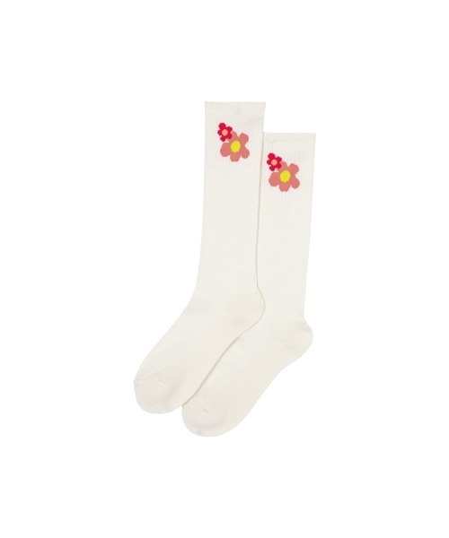 Not So Ape（ノットソーエイプ）の「FLORAL SOCKS（ソックス/靴下・メンズ・ホワイト/ブラック・FREE）」の8枚目の写真