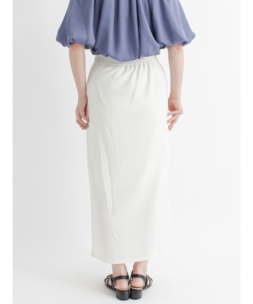 Te chichi TERRASSE（テチチテラス）の「サイドスリットスカート（スカート・レディース・ブラック/オフホワイト/グリーン・ﾌﾘ-）」の9枚目の写真