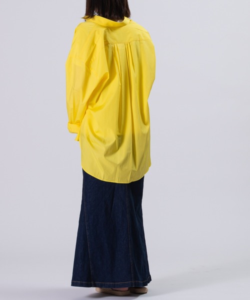 BRICK & SONS（ブリックアンドサンズ）の「リラックスバックプリーツシャツ＜レモンイエロー＞（シャツ/ブラウス・メンズ・レモンイエロー・LL/S/M/L）」の16枚目の写真