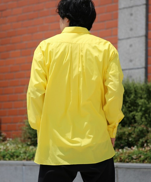 BRICK & SONS（ブリックアンドサンズ）の「リラックスバックプリーツシャツ＜レモンイエロー＞（シャツ/ブラウス・メンズ・レモンイエロー・LL/S/M/L）」の7枚目の写真