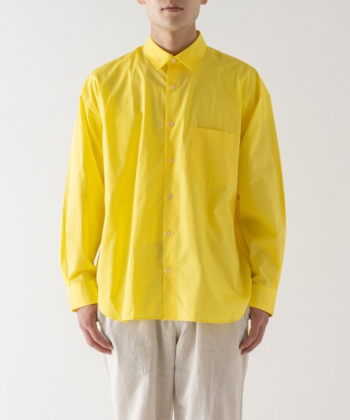 BRICK & SONS（ブリックアンドサンズ）の「リラックスバックプリーツシャツ＜レモンイエロー＞（シャツ/ブラウス・メンズ・レモンイエロー・LL/S/M/L）」の20枚目の写真