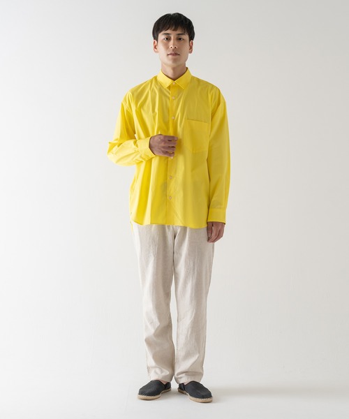 BRICK & SONS（ブリックアンドサンズ）の「リラックスバックプリーツシャツ＜レモンイエロー＞（シャツ/ブラウス・メンズ・レモンイエロー・LL/S/M/L）」の21枚目の写真