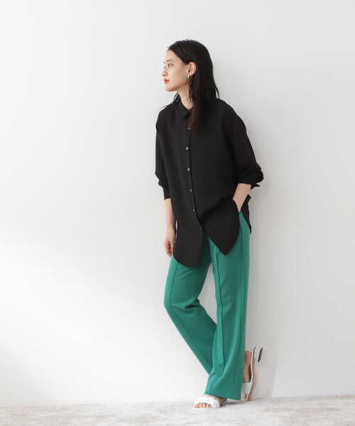 N.（N. Natural Beauty Basic）（エヌエヌナチュラルビューティーベーシック）の「◆ワイドカフスギンガムチェックシアーシャツ（シャツ/ブラウス・レディース・ブラック系その他/イエロー系その他・MEDIUM）」の17枚目の写真