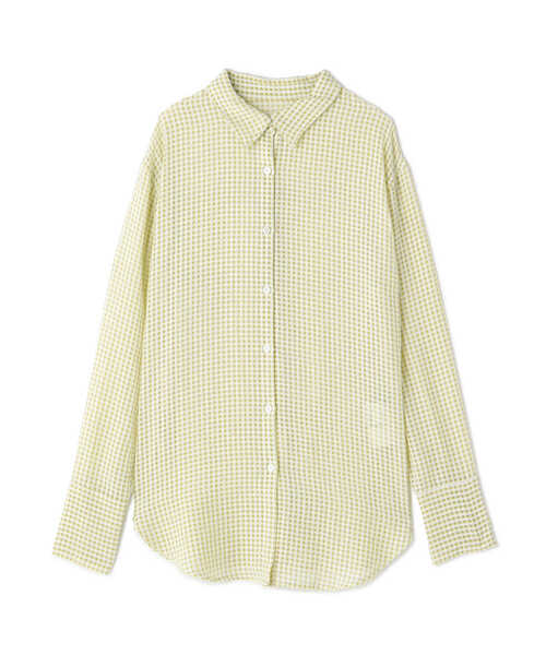 N.（N. Natural Beauty Basic）（エヌエヌナチュラルビューティーベーシック）の「◆ワイドカフスギンガムチェックシアーシャツ（シャツ/ブラウス・レディース・ブラック系その他/イエロー系その他・MEDIUM）」の20枚目の写真