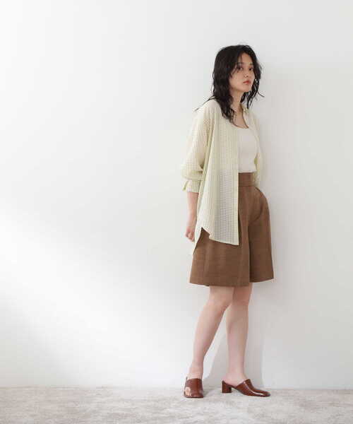 N.（N. Natural Beauty Basic）（エヌエヌナチュラルビューティーベーシック）の「◆ワイドカフスギンガムチェックシアーシャツ（シャツ/ブラウス・レディース・ブラック系その他/イエロー系その他・MEDIUM）」の22枚目の写真