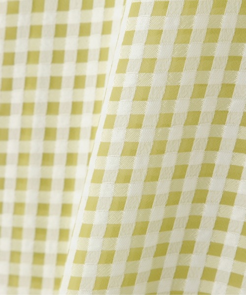 N.（N. Natural Beauty Basic）（エヌエヌナチュラルビューティーベーシック）の「◆ワイドカフスギンガムチェックシアーシャツ（シャツ/ブラウス・レディース・ブラック系その他/イエロー系その他・MEDIUM）」の14枚目の写真