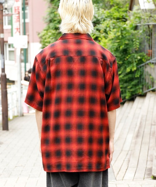 FIVE BROTHER(ファイブブラザー)の「FIVE BROTHER/ファイブブラザー LIGHT FLANNEL S/S ONE-UP SHIRTS ライトフランネルシャツ オープンカラー(シャツ/ブラウス・メンズ・レッド/ブルー/マスタード・XL/M/L)」の5枚目の写真