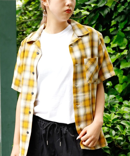 FIVE BROTHER(ファイブブラザー)の「FIVE BROTHER/ファイブブラザー LIGHT FLANNEL S/S ONE-UP SHIRTS ライトフランネルシャツ オープンカラー(シャツ/ブラウス・メンズ・レッド/ブルー/マスタード・XL/M/L)」の20枚目の写真