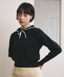 MIRO AMURETTE | ribbon high neck knit(ニット/セーター)
