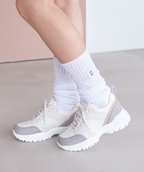 GLOBAL WORK(グローバルワーク)の「モテシャレ厚底スニーカー/AND YUA ANY/298180(スニーカー・キッズ・その他1/ホワイト・M/L)」の1枚目の写真