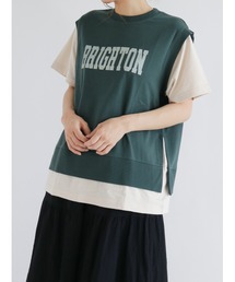 Samansa Mos2 | レイヤード風Tシャツ(Tシャツ/カットソー)