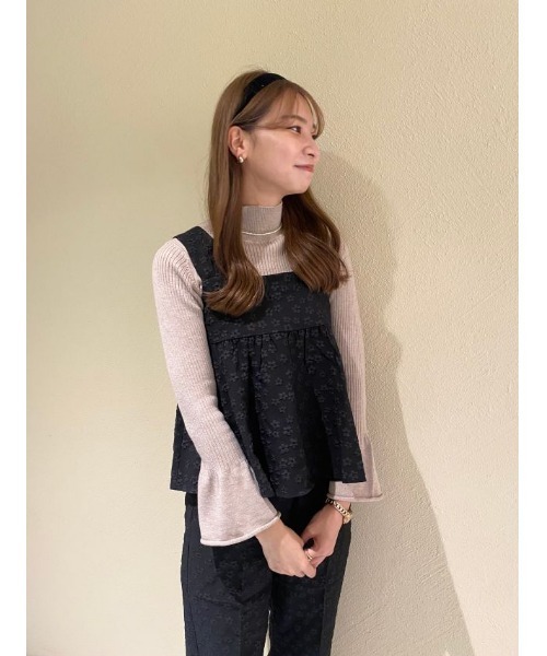 flower(フラワー)の「メニーブルームビスチェ(シャツ/ブラウス・レディース・ベージュ/ブラック・FREE)」の19枚目の写真