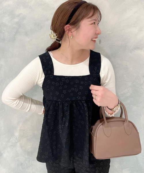 flower(フラワー)の「メニーブルームビスチェ(シャツ/ブラウス・レディース・ベージュ/ブラック・FREE)」の21枚目の写真