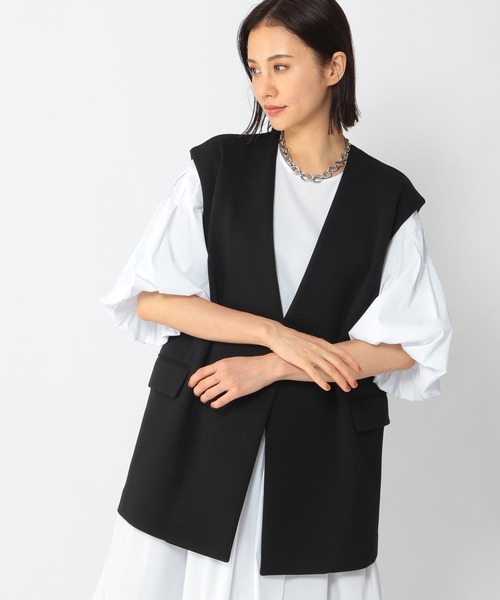 BARNYARDSTORM（バンヤードストーム）の「BARNYARDSTORM / ダンボールベスト（ベスト・レディース・ブラック/グレイッシュベージュ・FREE）」の3枚目の写真