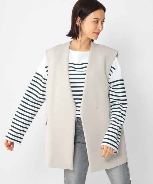 BARNYARDSTORM（バンヤードストーム）の「BARNYARDSTORM / ダンボールベスト（ベスト・レディース・ブラック/グレイッシュベージュ・FREE）」の11枚目の写真