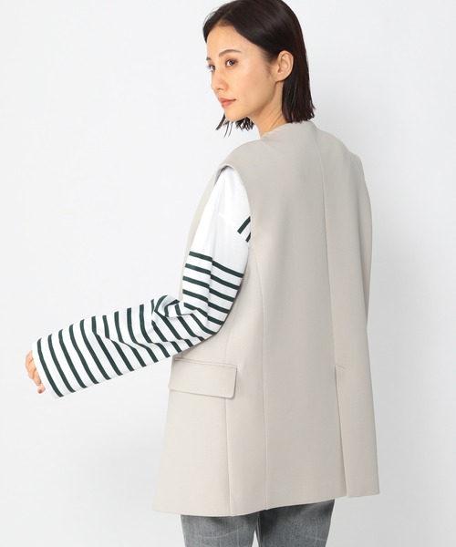 BARNYARDSTORM（バンヤードストーム）の「BARNYARDSTORM / ダンボールベスト（ベスト・レディース・ブラック/グレイッシュベージュ・FREE）」の12枚目の写真