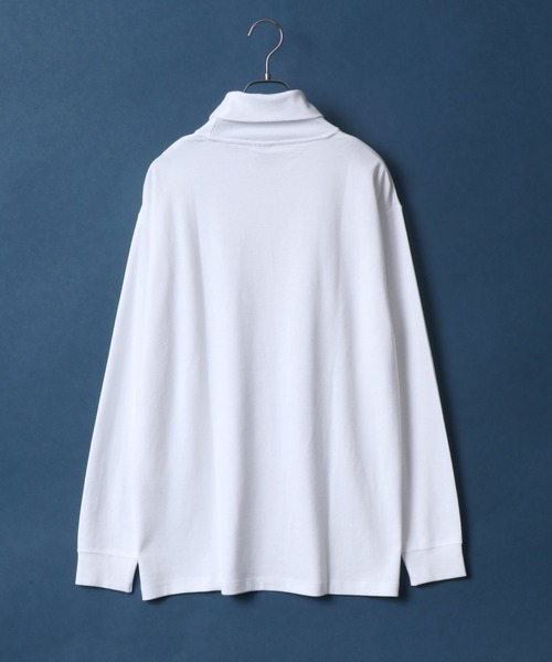 ANPAS（アンパス）の「Ponte Fabric Turtleneck Shirt/エコポンチ タートルネックシャツ ハイネックシャツ モックネックシャツ（Tシャツ/カットソー・メンズ・ホワイト/ライトグレー/ブラック/スミクロ/グレイッシュベージュ・M/L）」の19枚目の写真