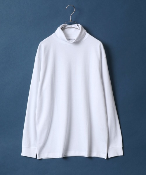 ANPAS（アンパス）の「Ponte Fabric Turtleneck Shirt/エコポンチ タートルネックシャツ ハイネックシャツ モックネックシャツ（Tシャツ/カットソー・メンズ・ホワイト/ライトグレー/ブラック/スミクロ/グレイッシュベージュ・M/L）」の18枚目の写真