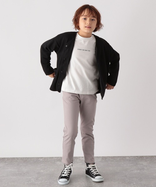 GLOBAL WORK(グローバルワーク)の「スナップボタンカットカーデ/295077(カーディガン/ボレロ・キッズ・ブラック/オフホワイト・110cm/140cm/150cm/100cm/120cm/130cm/160cm)」の9枚目の写真