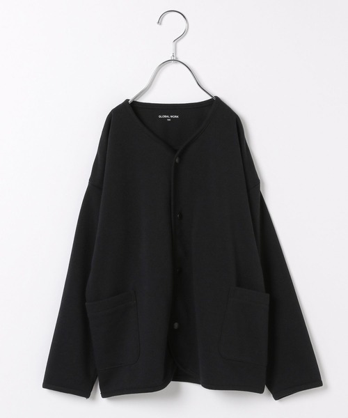 GLOBAL WORK(グローバルワーク)の「スナップボタンカットカーデ/295077(カーディガン/ボレロ・キッズ・ブラック/オフホワイト・110cm/140cm/150cm/100cm/120cm/130cm/160cm)」の11枚目の写真