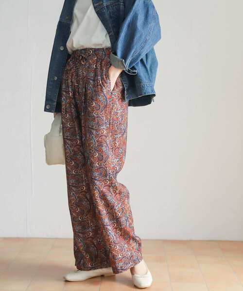 URBAN RESEARCH DOORS（アーバンリサーチドアーズ）の「ペイズリープリントパンツ（その他パンツ・レディース・ネイビー/ブラウン・MEDIUM）」の11枚目の写真