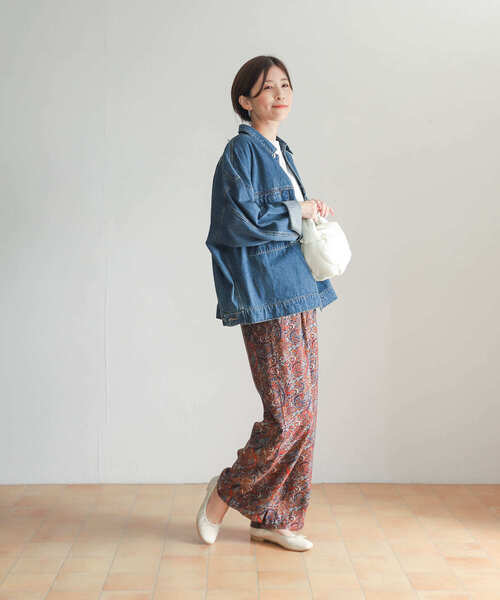 URBAN RESEARCH DOORS（アーバンリサーチドアーズ）の「ペイズリープリントパンツ（その他パンツ・レディース・ネイビー/ブラウン・MEDIUM）」の14枚目の写真