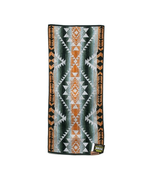 go slow caravan（ゴースローキャラバン）の「AIRINESS/エアリネス　スクロール フェイスタオル 34x80（タオル・レディース・グリーン/レッド・FREE）」の6枚目の写真