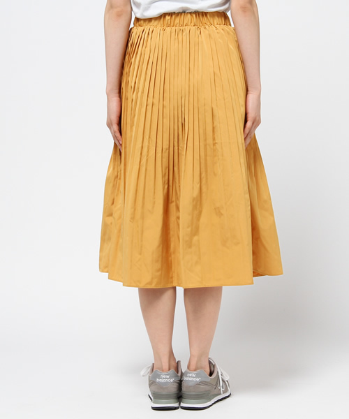 CIAOPANIC(チャオパニック)の「【Ciaopanic】 タフタ消しプリーツミモレ丈SK(スカート・レディース・ネイビー/イエロー・FREE)」の5枚目の写真