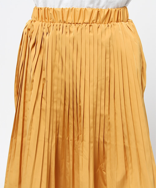 CIAOPANIC(チャオパニック)の「【Ciaopanic】 タフタ消しプリーツミモレ丈SK(スカート・レディース・ネイビー/イエロー・FREE)」の6枚目の写真