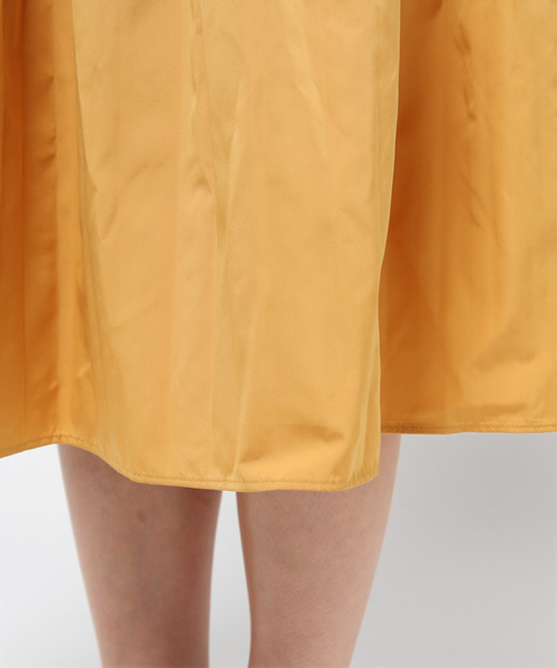 CIAOPANIC(チャオパニック)の「【Ciaopanic】 タフタ消しプリーツミモレ丈SK(スカート・レディース・ネイビー/イエロー・FREE)」の8枚目の写真