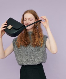 natural couture | 2022AWアイテム/オリジナル金具ハーフムーンバッグ(ショルダーバッグ)