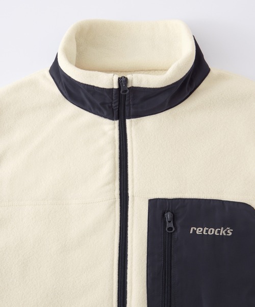 MONO-MART（モノマート）の「【retock's】ロゴ刺繍 スタンドボアフリースジップベスト（ベスト・メンズ・アイボリー系1/グリーン/アイボリー系2/ブラック/オリーブ・M/L）」の17枚目の写真