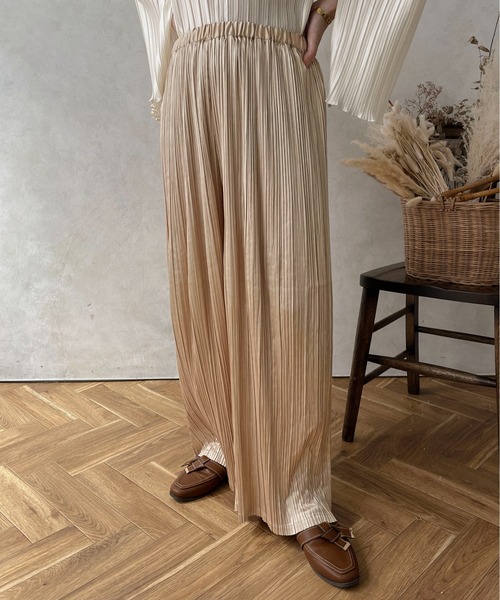 apres jour clair（アプレジュールクレア）の「【apres jour clair】プリーツパンツ【ZOZOTOWN限定アイテム】（その他パンツ・レディース・ダークブラウン/ライトベージュ/ライトブラウン・X-LARGE/フリー）」の14枚目の写真