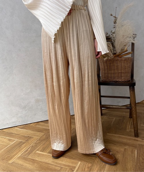 apres jour clair（アプレジュールクレア）の「【apres jour clair】プリーツパンツ【ZOZOTOWN限定アイテム】（その他パンツ・レディース・ダークブラウン/ライトベージュ/ライトブラウン・X-LARGE/フリー）」の7枚目の写真