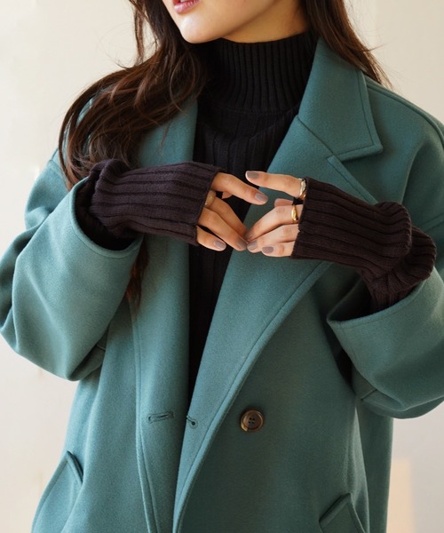 IAMUSE（アイアミューズ）の「アームウォーマー R0358【IAMUSE】（アームカバー・レディース・グリーン系1/グリーン/アイボリー/ピンク系1/ブルー系1/イエロー系1/ベージュ/ブラック/グレイッシュベージュ/パープル系1/レッド系1/ブルー/オレンジ系1・FREE）」の20枚目の写真