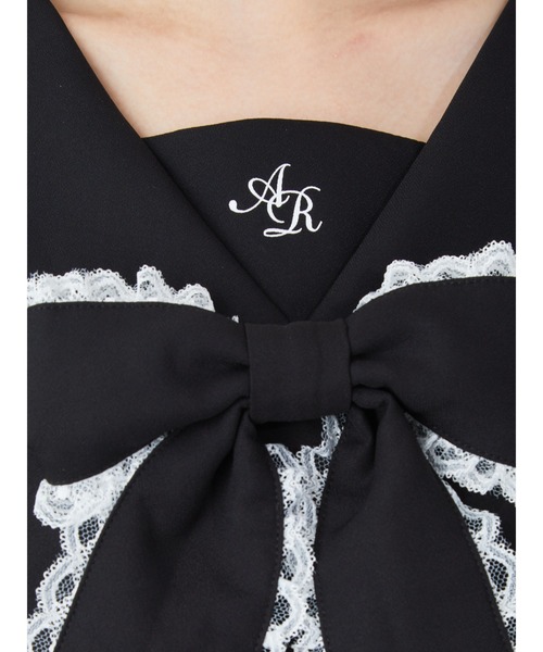 Ank Rouge（アンクルージュ）の「ドーリーリボンプリーツOP（ワンピース・レディース・ネイビー/ベージュ/ブラック・SMALL）」の9枚目の写真