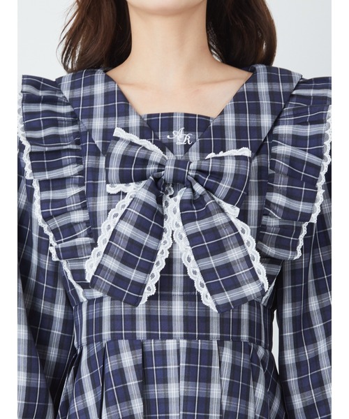 Ank Rouge（アンクルージュ）の「ドーリーリボンプリーツOP（ワンピース・レディース・ネイビー/ベージュ/ブラック・SMALL）」の10枚目の写真