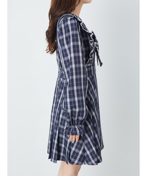 Ank Rouge（アンクルージュ）の「ドーリーリボンプリーツOP（ワンピース・レディース・ネイビー/ベージュ/ブラック・SMALL）」の14枚目の写真