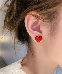 F&D : シンプルハートピアス