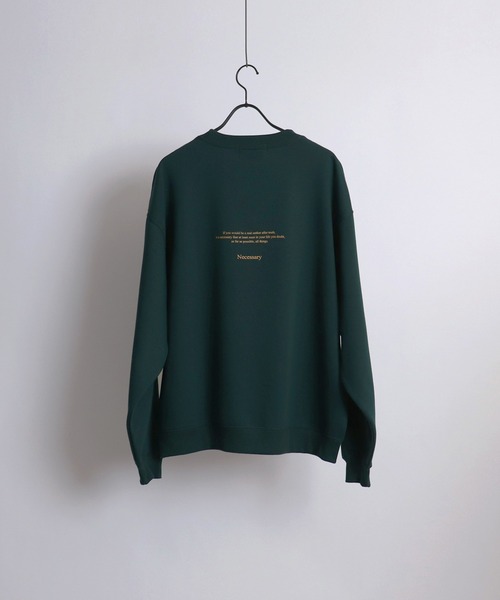 Confirm（コンファーム）の「ルーズシルエット フロント刺繍 / ワンポイント刺繍ロゴ プルオーバースウェット【Confirm】（スウェット・メンズ・グリーン系その他2/グレー系その他4/ブラック系その他3/パープル系その他4/ブラック系その他/パープル/ブラック系その他4/杢グレー/ブラック系その他2/グレー系その他/グレー系その他2/ブルー系その他3/チャコールグレー/グリーン系その他/ホワイト系その他3・L/M）」の19枚目の写真