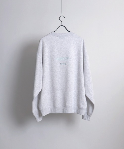 Confirm（コンファーム）の「ルーズシルエット フロント刺繍 / ワンポイント刺繍ロゴ プルオーバースウェット【Confirm】（スウェット・メンズ・グリーン系その他2/グレー系その他4/ブラック系その他3/パープル系その他4/ブラック系その他/パープル/ブラック系その他4/杢グレー/ブラック系その他2/グレー系その他/グレー系その他2/ブルー系その他3/チャコールグレー/グリーン系その他/ホワイト系その他3・L/M）」の17枚目の写真