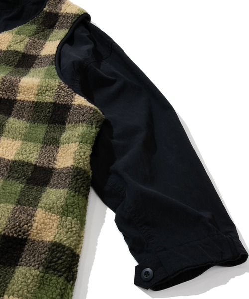 CUBE SUGAR（キューブシュガー）の「CUBE SUGAR/キューブシュガー　綿ナイロン4wayチェックボアライナー付モッズコート（モッズコート・レディース・キャメル/ブラック・FREE）」の4枚目の写真