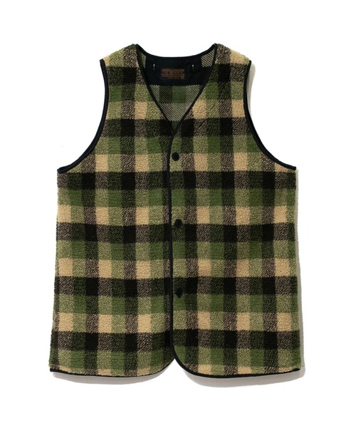 CUBE SUGAR（キューブシュガー）の「CUBE SUGAR/キューブシュガー　綿ナイロン4wayチェックボアライナー付モッズコート（モッズコート・レディース・キャメル/ブラック・FREE）」の10枚目の写真