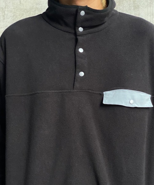 kutir（クティール）の「ビックシルエットスナッププルオーバーフリース（スウェット・メンズ・オフホワイト/ブラック/チャコールグレー・MEDIUM/LARGE）」の18枚目の写真