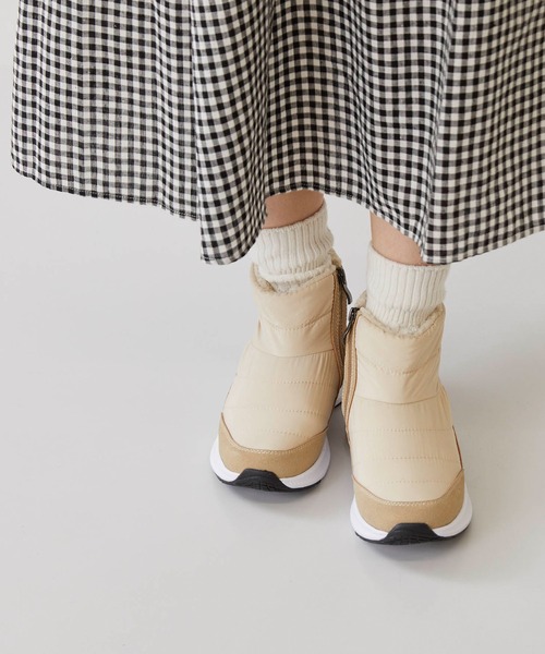 welleg（ウェレッグ）の「防寒 撥水加工ファスナー付 スノーブーツ（ブーツ・レディース・アイボリー/ブラック/ブラック系その他・36/37/38/39/40/41）」の21枚目の写真