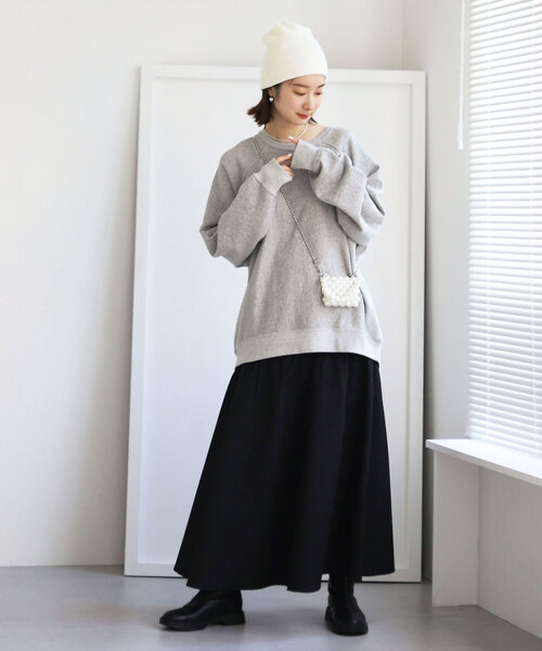 SLOBE citron.（スローブシトロン）の「SLOBE citron.アゼニットCAP（ニットキャップ/ビーニー・レディース・ブルー/ブラック/ホワイト・FREE）」の8枚目の写真