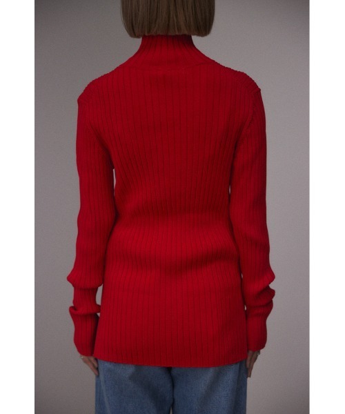 BLACK BY MOUSSY（ブラックバイマウジー）の「rib turtle neck（リブタートルネック）（ニット/セーター・レディース・ブラック/ネイビー/レッド/アイボリー・FREE）」の9枚目の写真