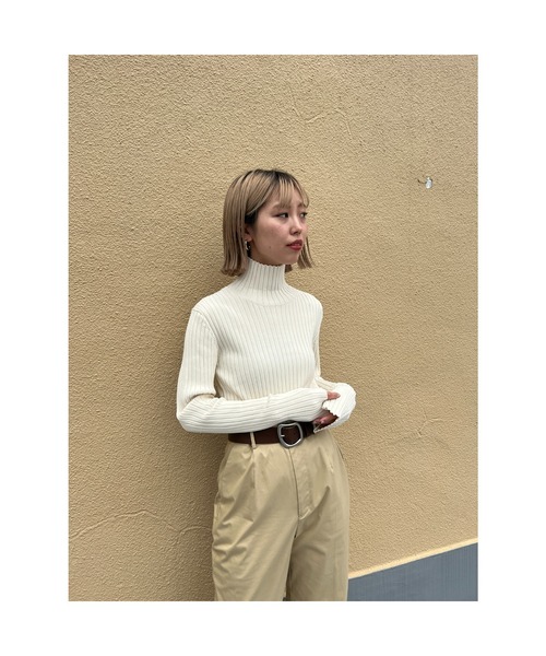 BLACK BY MOUSSY（ブラックバイマウジー）の「rib turtle neck（リブタートルネック）（ニット/セーター・レディース・ブラック/ネイビー/レッド/アイボリー・FREE）」の19枚目の写真